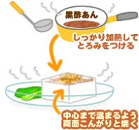 豆腐とチンゲン菜の黒酢あんかけ