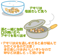 アサリとニラのクリーム煮