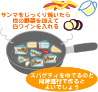 秋刀魚のペペロンチーノ