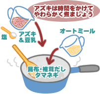 小豆の豆乳オートミール粥